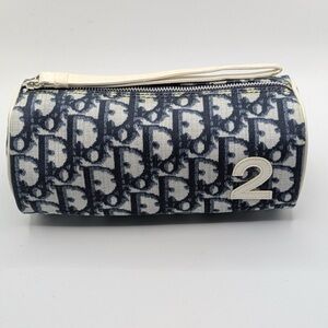 Vintage Christian Dior Trotter Monogram Wristlet Pouch Case Purse Bag
